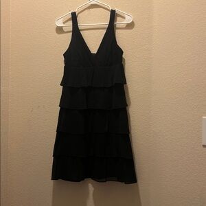 J. Crew Black Tiered Mini Dress
